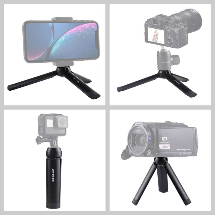 PULUZ Mini Pocket Metal Desktop Tripod Mount with 1/4 inch Screw for DSLR & Digital Cameras, Load...
