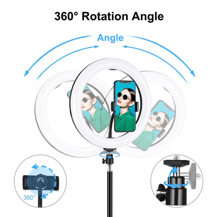 PULUZ 10.2 inch 26cm USB 3 Modes Dimmable LED Ring Vlogging Selfie Beauty  Photography Video Ligh...