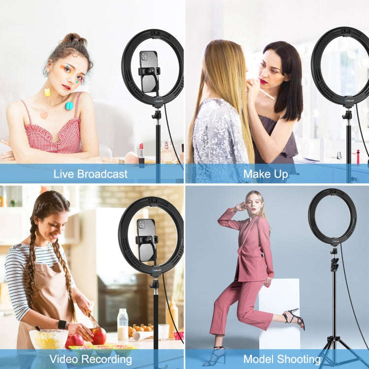PULUZ 10.2 inch 26cm USB 3 Modes Dimmable LED Ring Vlogging Selfie Beauty  Photography Video Ligh...
