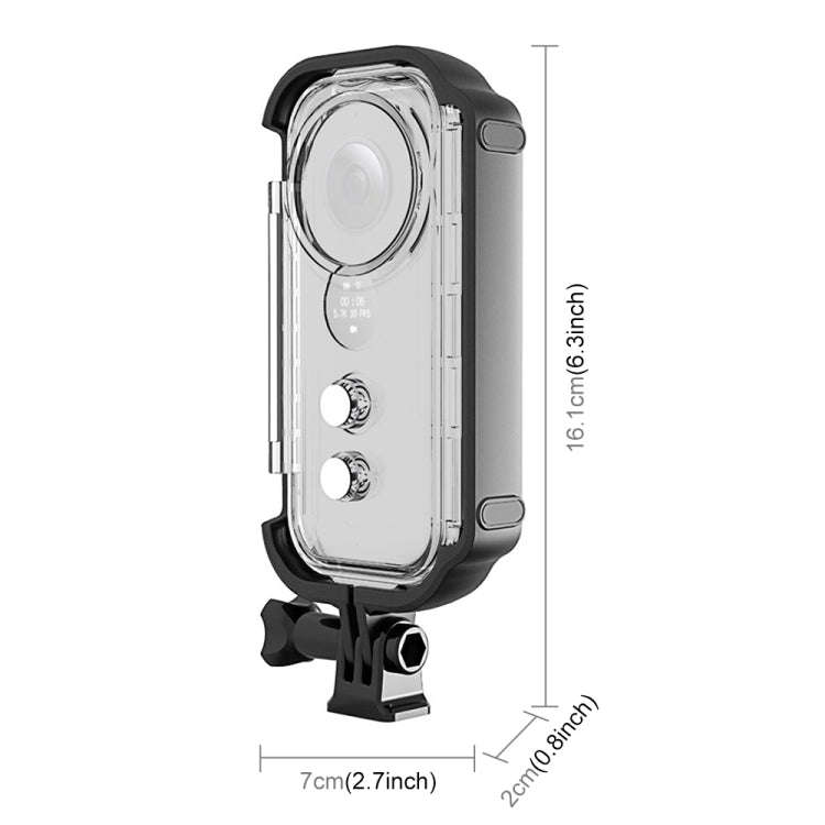 PULUZ 30m Underwater Waterproof Housing Protective Case for Insta360 ONE X, with Buckle Basic Mou...