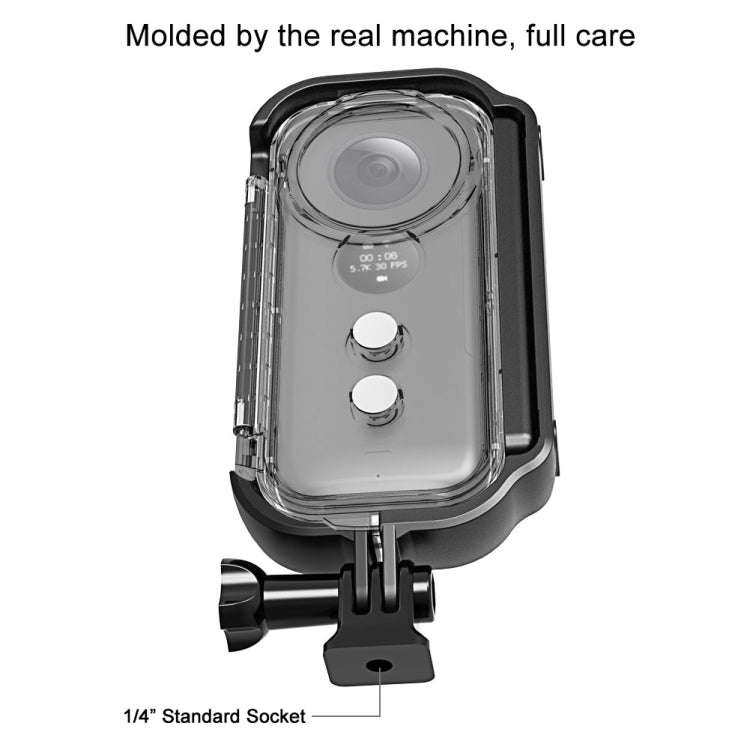 PULUZ 30m Underwater Waterproof Housing Protective Case for Insta360 ONE X, with Buckle Basic Mou...