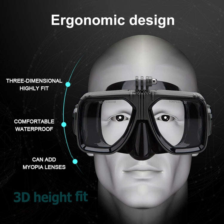 PULUZ Water Sports Diving Equipment Diving Mask Swimming Glasses for GoPro, Insta360, DJI and Oth...