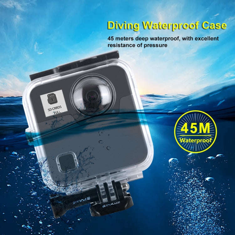 PULUZ 45m Underwater Waterproof Shockproof Housing Diving Case for GoPro Fusion, with Buckle Basi...