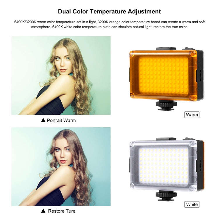 PULUZ Pocket 104 LED 1800LM Professional Vlogging Photography Video & Photo Studio Light with Whi...