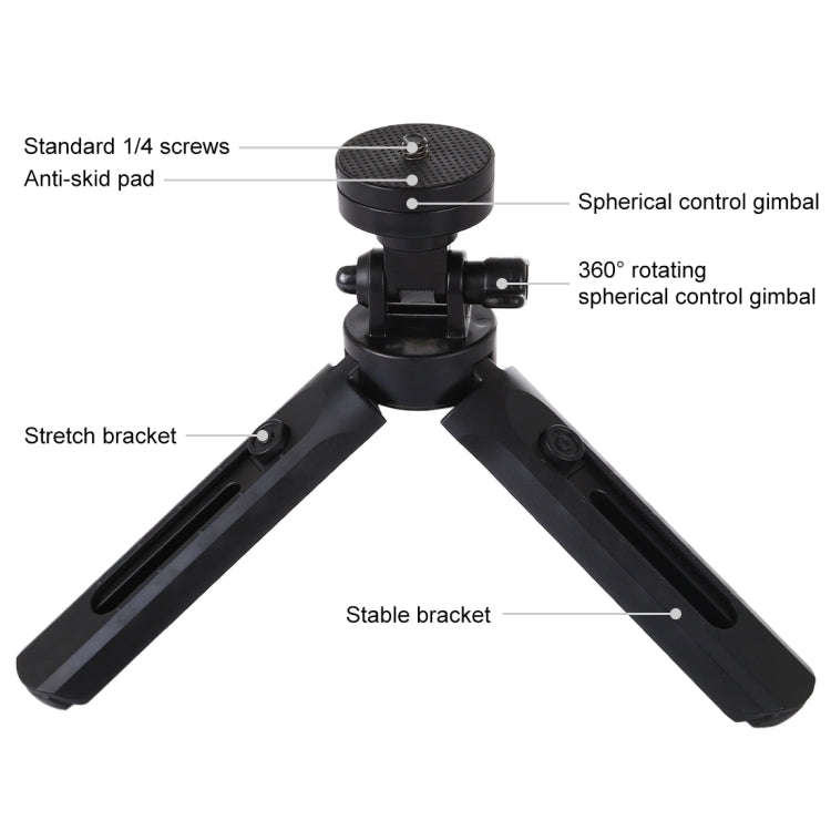 PULUZ Pocket 5-mode Adjustable Desktop Tripod Mount with 1/4 inch Screw for DSLR & Digital Camera...