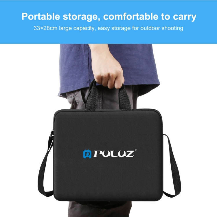 PULUZ 10 inch Ring LED Lights Portable Zipper Storage Bag Shoulder Handbags, Size: 33cm x 28cm x ...