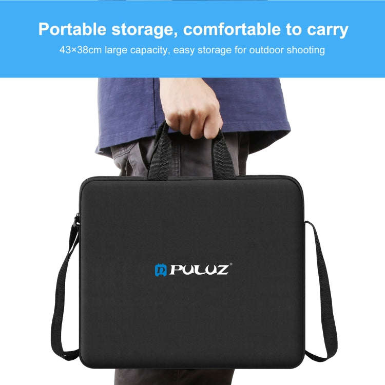 PULUZ 14 inch Ring LED Lights Portable Zipper Storage Bag Shoulder Handbags, Size: 43cm x 38cm x ...