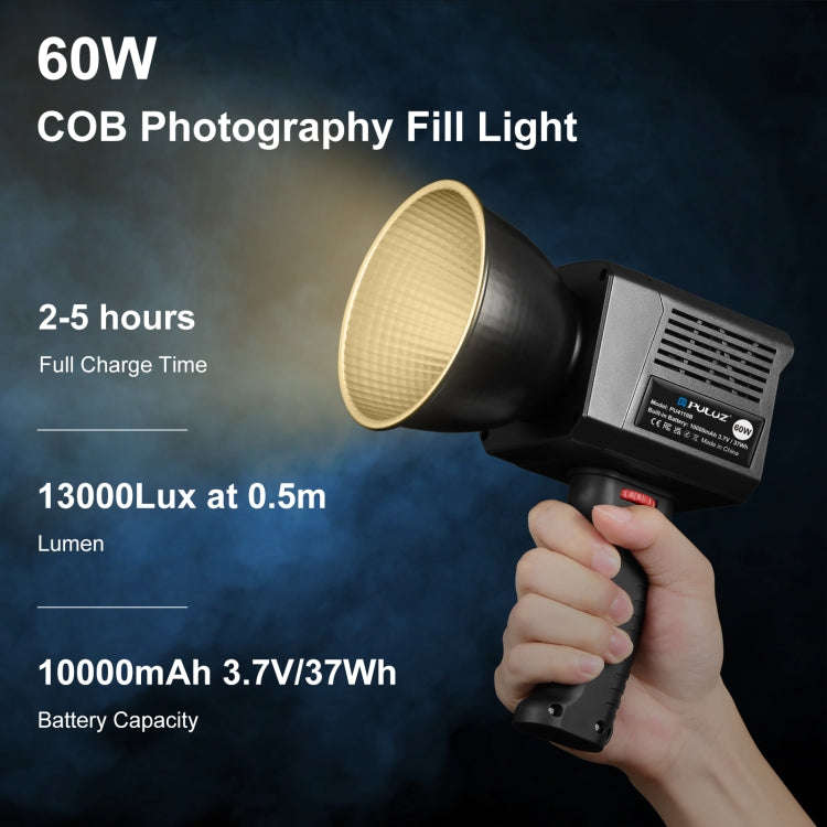 PULUZ 60W Studio Video Light 2500K-6500K Dual Color Temperature Professional Photography Fill Lig...