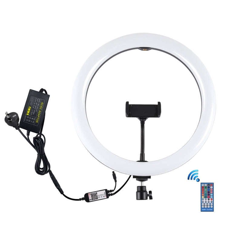 PULUZ 11.8 inch 30cm RGB Dimmable LED Ring Vlogging Selfie Photography Video Lights with Cold Sho...