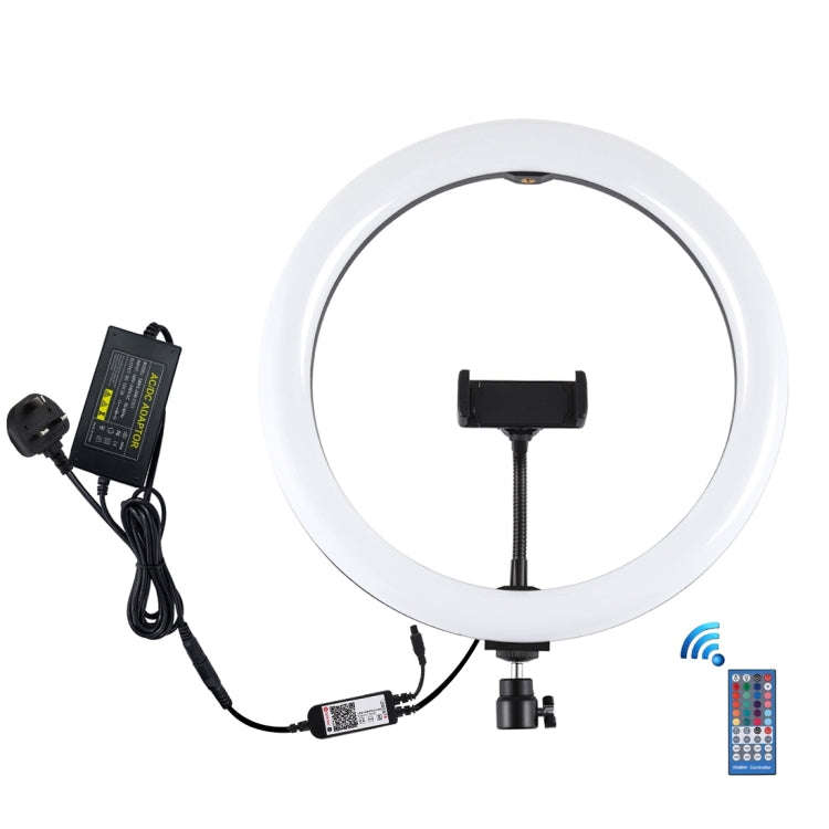 PULUZ 11.8 inch 30cm RGB Dimmable LED Ring Vlogging Selfie Photography Video Lights with Cold Sho...