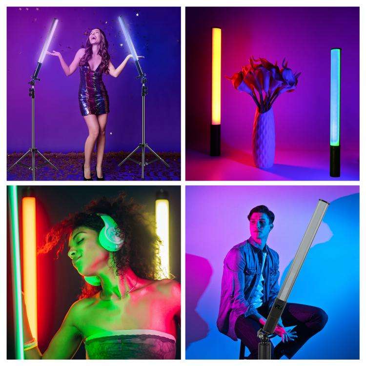 PULUZ 132 LEDs Photo Handheld Stick Light Full Color RGB Fill Light