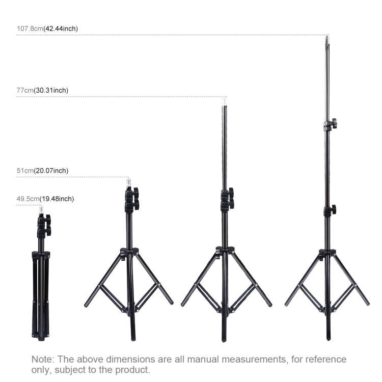 PULUZ 1.1m Height Tripod Mount Holder for Vlogging Video Light  Live Broadcast Kits