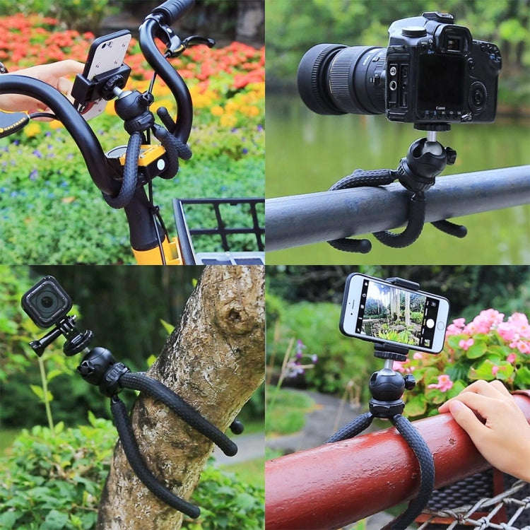 PULUZ Mini Octopus Flexible Tripod Holder with Ball Head for SLR Cameras, GoPro, Cellphone, Size:...