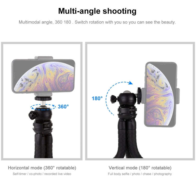 PULUZ Mini Octopus Flexible Tripod Holder with Ball Head for SLR Cameras, GoPro, Cellphone, Size:...