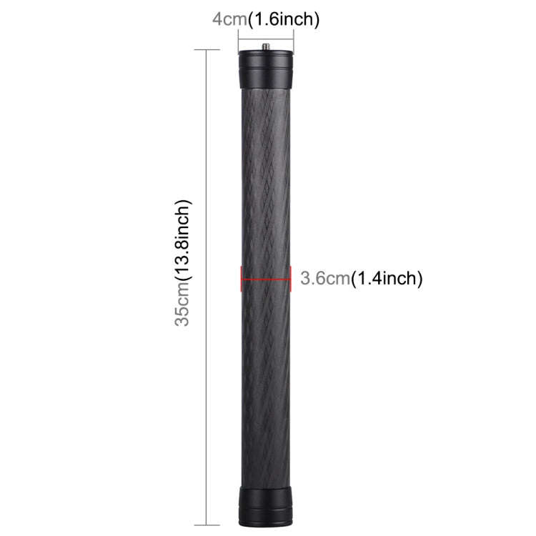 PULUZ Carbon Fiber Extension Monopod Pole Rod Extendable Stick for DJI / MOZA / Feiyu V2 / Zhiyun...