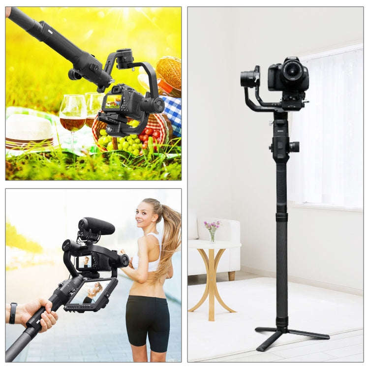 PULUZ Carbon Fiber Extension Monopod Pole Rod Extendable Stick for DJI / MOZA / Feiyu V2 / Zhiyun...