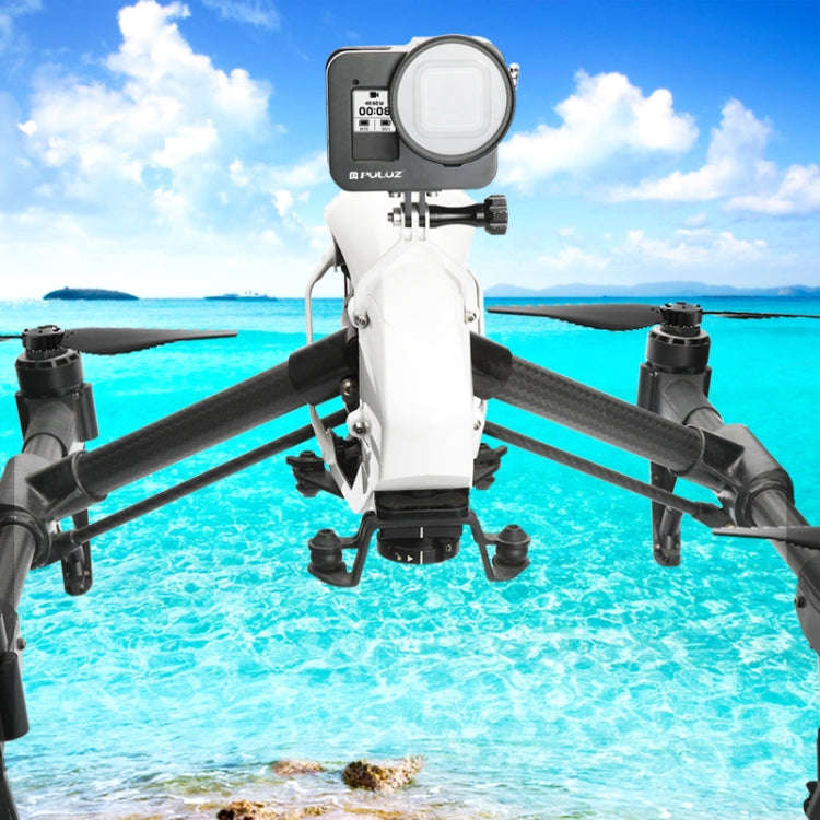 PULUZ Housing Shell CNC Aluminum Alloy Protective Cage with 52mm UV Lens for GoPro HERO8 Black(Bl...