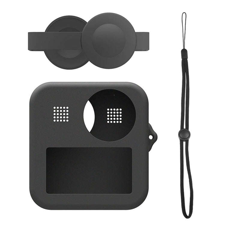 PULUZ for GoPro Max Dual Lens Caps Case + Body Silicone Protective Case(Black)