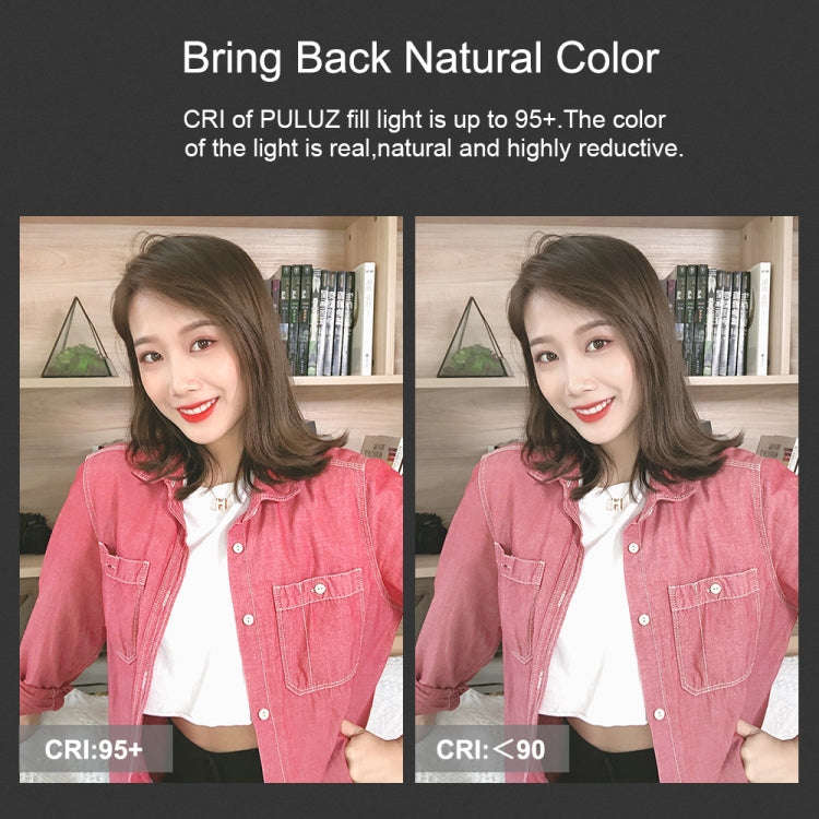 PULUZ RGB Colorful Photo LED Stick Adjustable Color Temperature Handheld LED Fill Light with Remo...