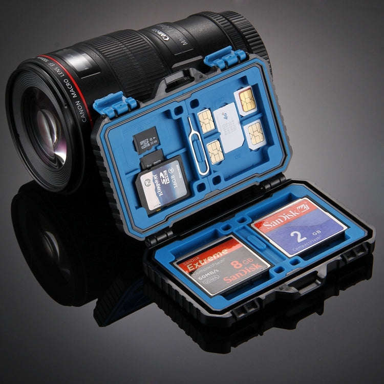 PULUZ 27 in 1 Memory Card Case for 4CF + 8SD + 9TF + 1Card PIN + 1Standard SIM + 2Micro-SIM + 2Na...