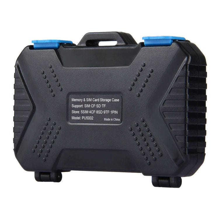 PULUZ 27 in 1 Memory Card Case for 4CF + 8SD + 9TF + 1Card PIN + 1Standard SIM + 2Micro-SIM + 2Na...