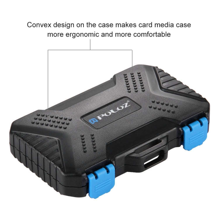 PULUZ 27 in 1 Memory Card Case for 4CF + 8SD + 9TF + 1Card PIN + 1Standard SIM + 2Micro-SIM + 2Na...