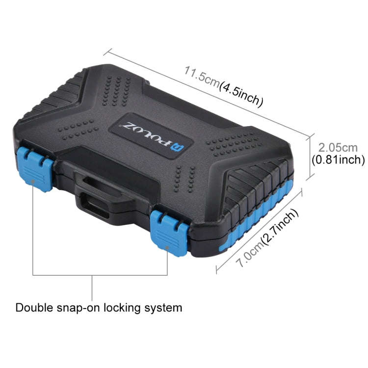 PULUZ Card Reader + 22 in 1 Memory Card Case for 1Standard SIM + 2Micro-SIM + 2Nano-SIM + 3CF + 7...