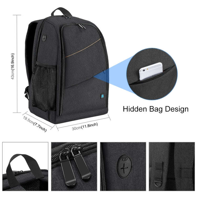 PULUZ Outdoor Portable Waterproof Scratch-proof Dual Shoulders Backpack Handheld PTZ Stabilizer C...