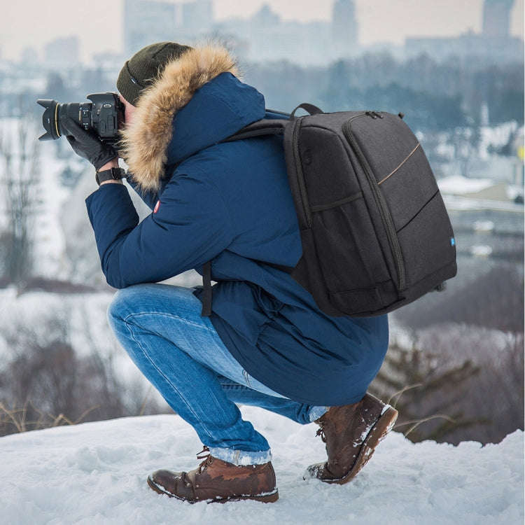 PULUZ Outdoor Portable Waterproof Scratch-proof Dual Shoulders Backpack Handheld PTZ Stabilizer C...