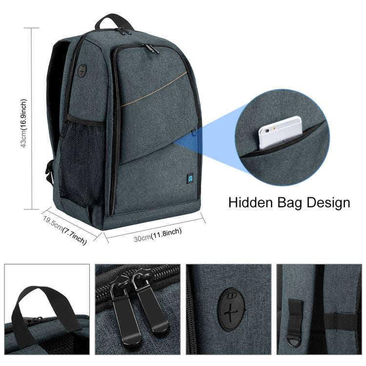 PULUZ Outdoor Portable Waterproof Scratch-proof Dual Shoulders Backpack Handheld PTZ Stabilizer C...