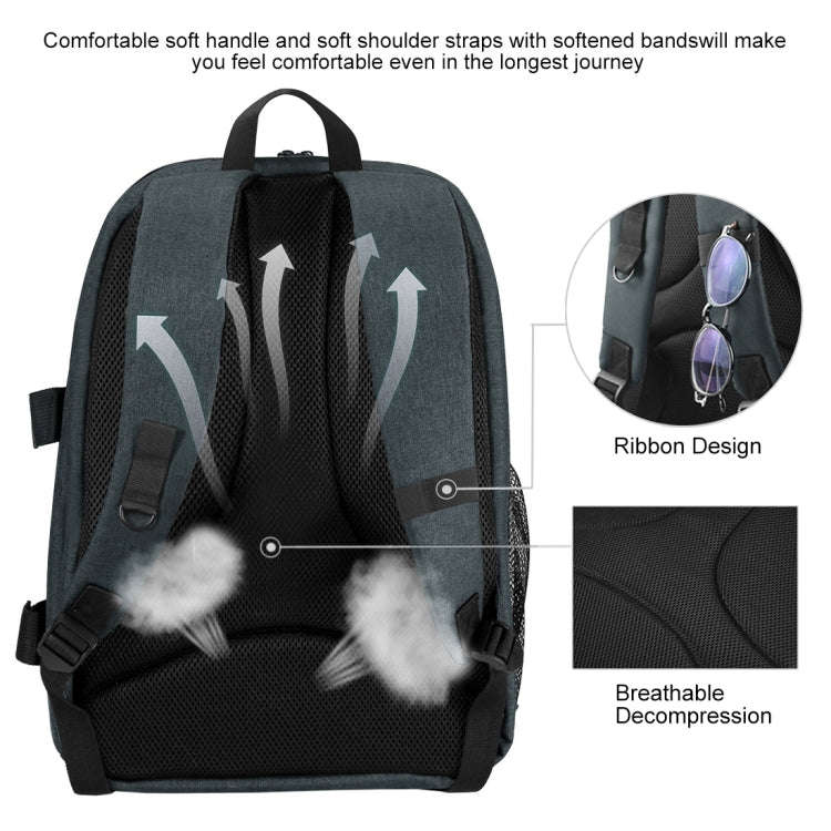 PULUZ Outdoor Portable Waterproof Scratch-proof Dual Shoulders Backpack Handheld PTZ Stabilizer C...