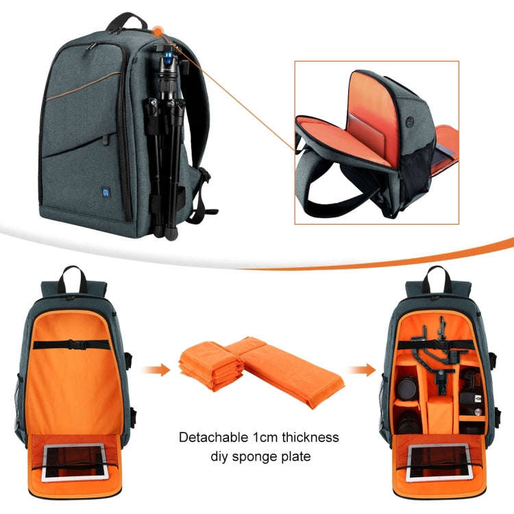 PULUZ Outdoor Portable Waterproof Scratch-proof Dual Shoulders Backpack Handheld PTZ Stabilizer C...