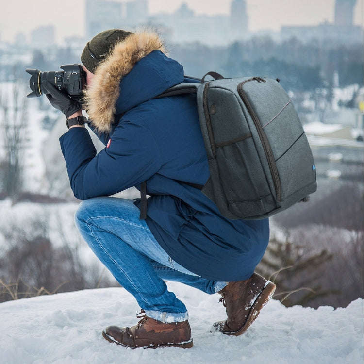 PULUZ Outdoor Portable Waterproof Scratch-proof Dual Shoulders Backpack Handheld PTZ Stabilizer C...