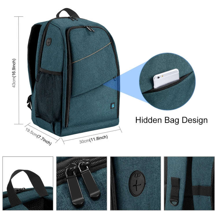 PULUZ Outdoor Portable Waterproof Scratch-proof Dual Shoulders Backpack Handheld PTZ Stabilizer C...