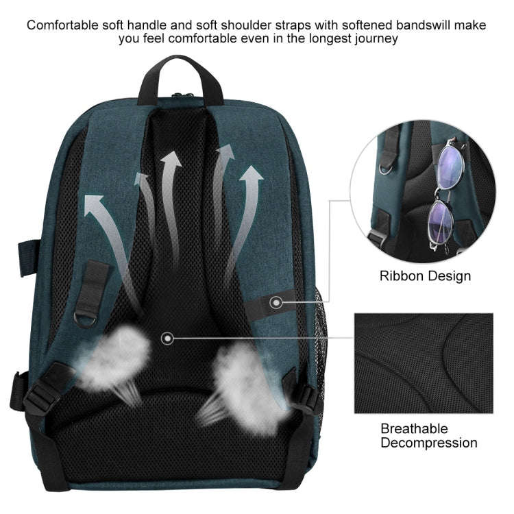 PULUZ Outdoor Portable Waterproof Scratch-proof Dual Shoulders Backpack Handheld PTZ Stabilizer C...