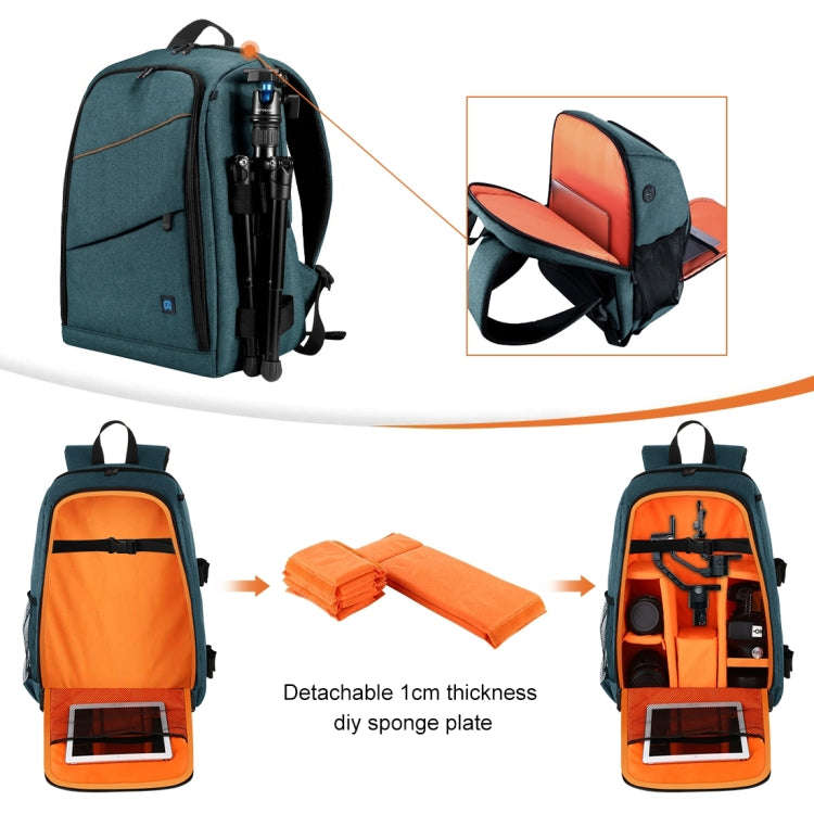 PULUZ Outdoor Portable Waterproof Scratch-proof Dual Shoulders Backpack Handheld PTZ Stabilizer C...