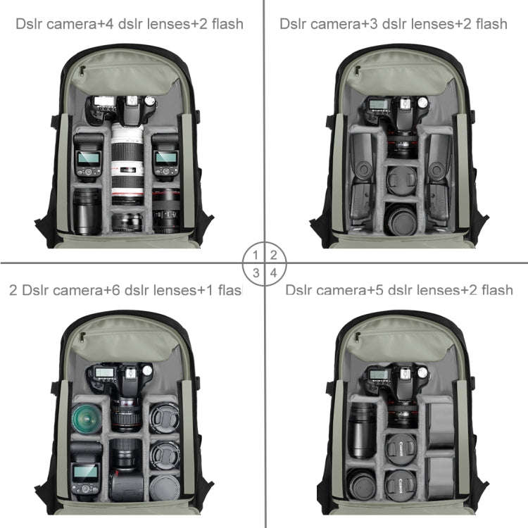 PULUZ Outdoor Portable Waterproof Scratch-proof Dual Shoulders Backpack Handheld PTZ Stabilizer C...