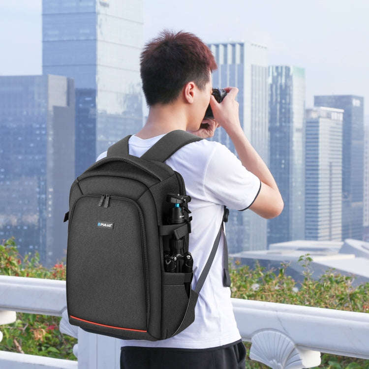 PULUZ Outdoor Portable Waterproof Scratch-proof Dual Shoulders Backpack Handheld PTZ Stabilizer C...