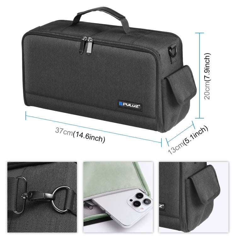 PULUZ Portable Camera Crossbody Shoulder Bag Digital Storage Lens Bag (Black)