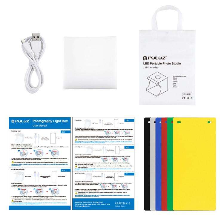 PULUZ 20cm Folding Portable 550LM Light Photo Lighting Studio Shooting Tent Box Kit with 6 Colors...