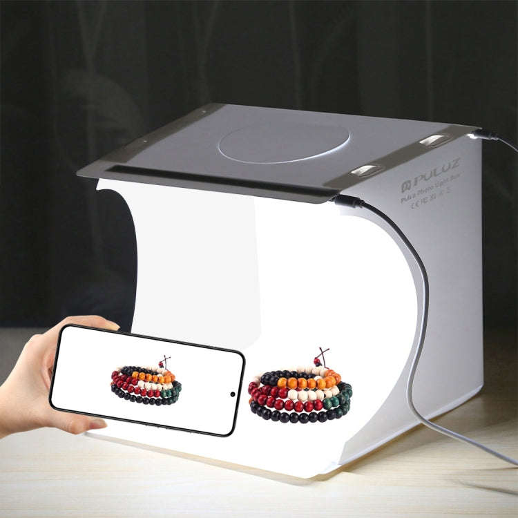 PULUZ 20cm Include 2 LED Panels Folding Portable 1100LM Light Photo Lighting Studio Shooting Tent...