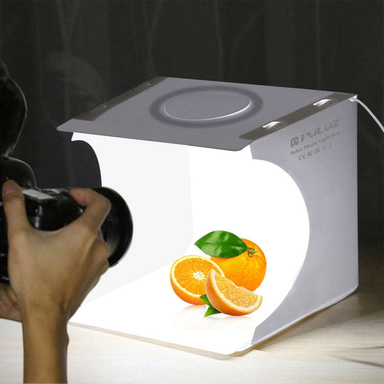 PULUZ 23cm Ring LED Panel Folding Portable Light Photo Lighting Studio Shooting Tent Box Kit with...