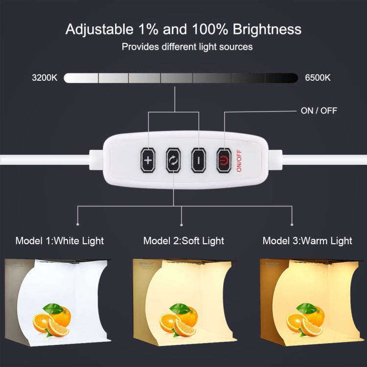 PULUZ 23cm Ring LED Panel Folding Portable Light Photo Lighting Studio Shooting Tent Box Kit with...