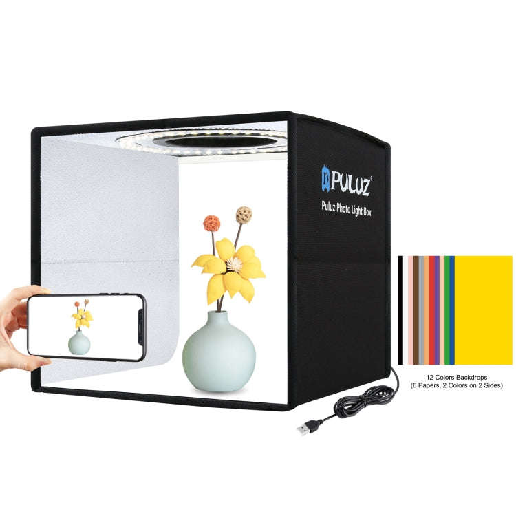 [US Warehouse] PULUZ 25cm Folding Portable High 97 CRI Ring Light Photo Lighting Studio Shooting ...