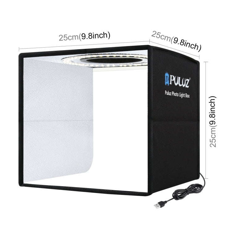 [US Warehouse] PULUZ 25cm Folding Portable High 97 CRI Ring Light Photo Lighting Studio Shooting ...