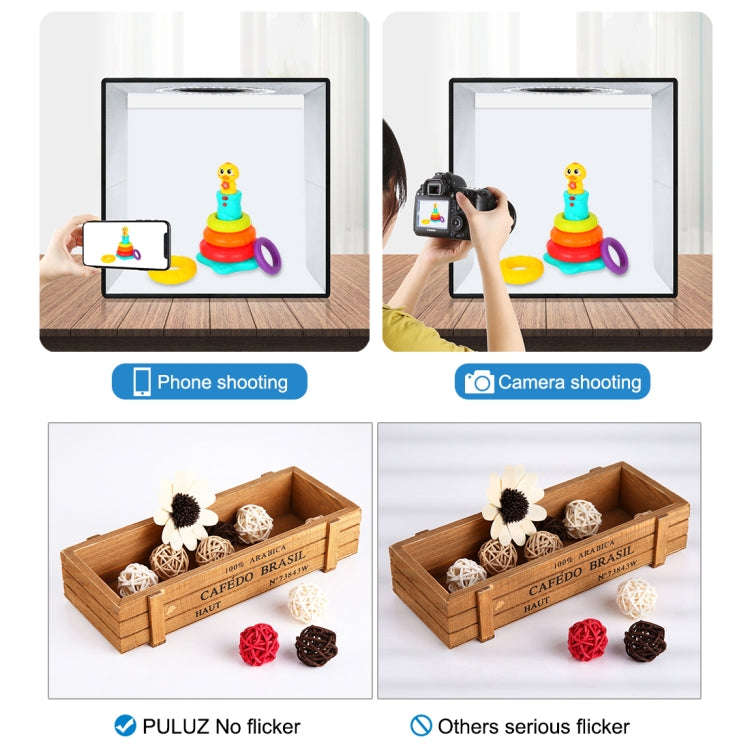 [US Warehouse] PULUZ 25cm Folding Portable High 97 CRI Ring Light Photo Lighting Studio Shooting ...