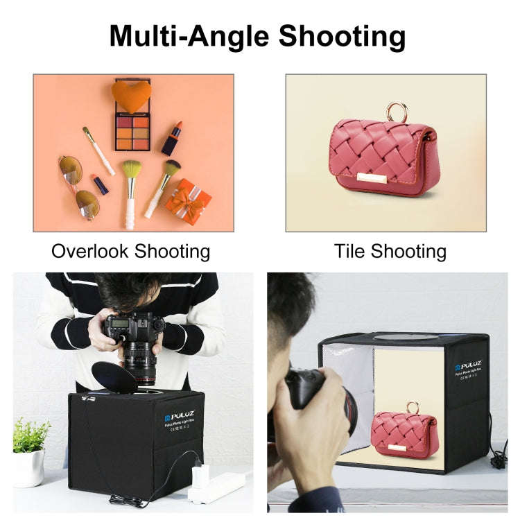 PULUZ 25cm Folding Portable 3 Modes Dual Color Temperature Ring Light Photo Lighting Studio Shoot...