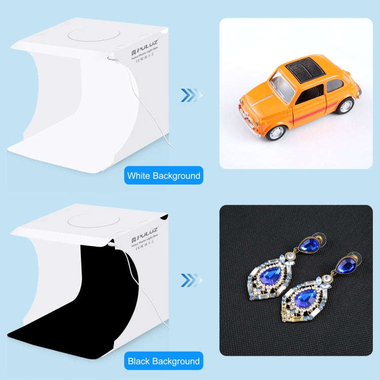 PULUZ 20cm Folding Portable 550LM Light Photo Lighting Studio Shooting Tent Box Kit with 2 Colors...