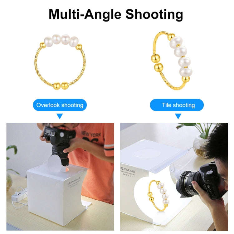 PULUZ 20cm Folding Portable 550LM Light Photo Lighting Studio Shooting Tent Box Kit with 2 Colors...