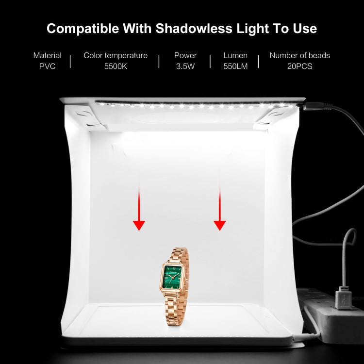 PULUZ 20cm Folding Portable 550LM Light Photo Lighting Studio Shooting Tent Box Kit with 2 Colors...